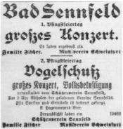 Anzeige aus dem Schweinfurter Tagblatt vom 31.05.1922